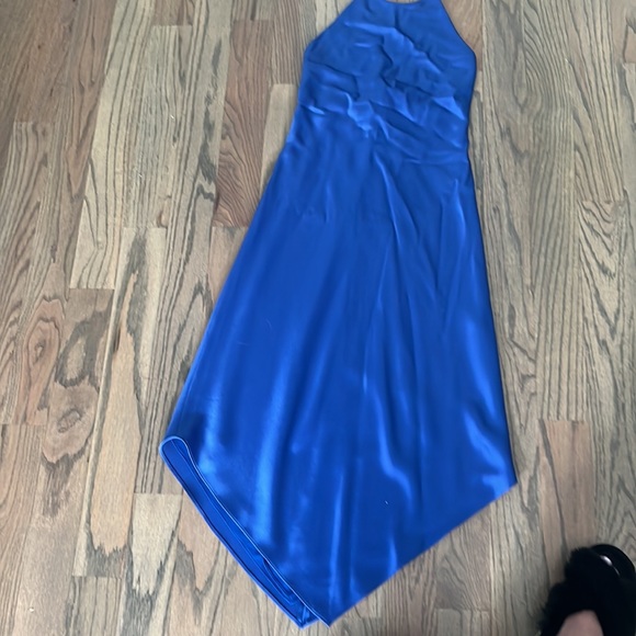 Satin halter tie Handkerchief dress - Picture 2 of 5